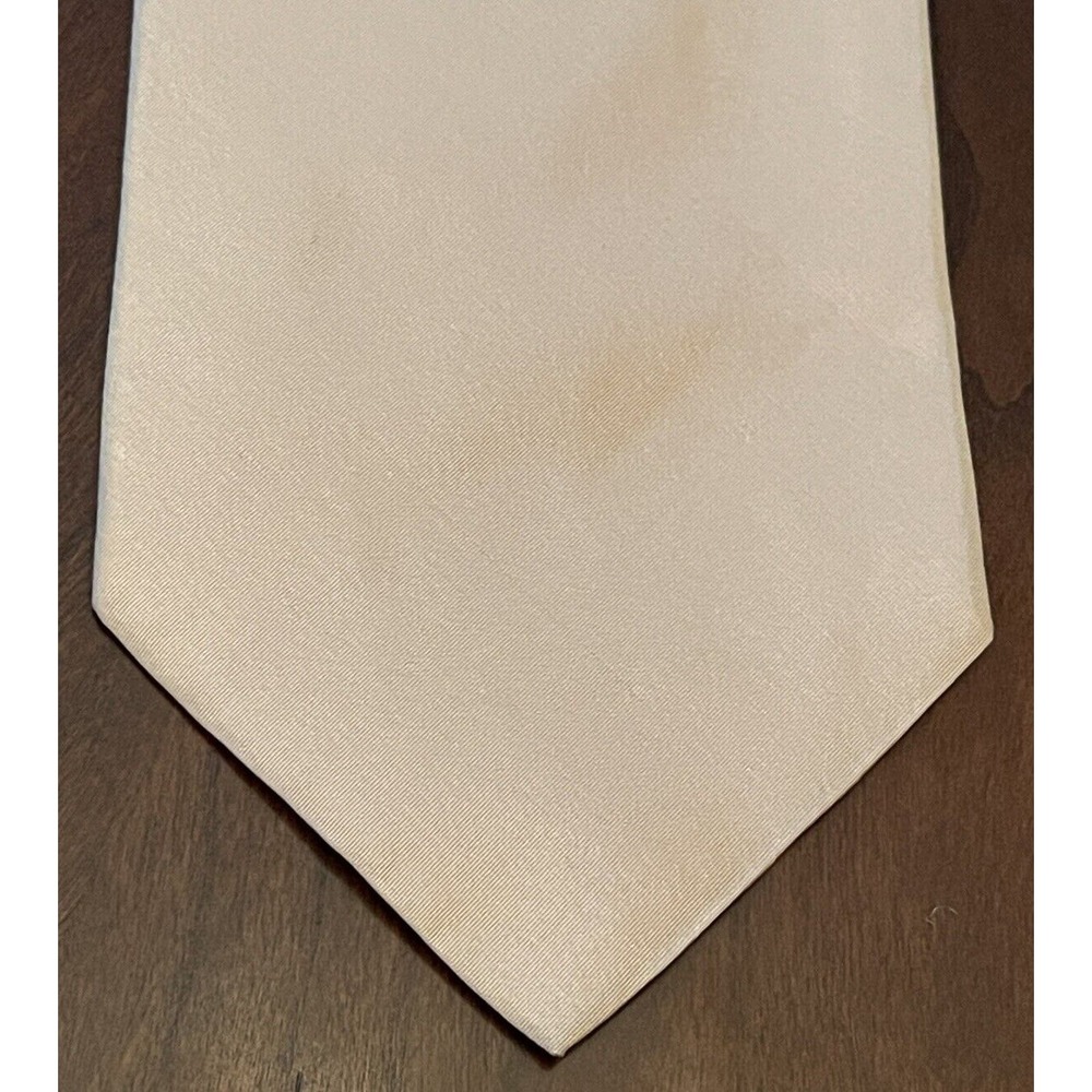 Sarar Beige 100% Silk Men’s Neck Tie Made In Italy ￼